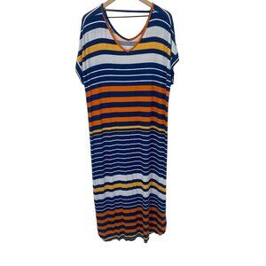 LULAROE MACY STRIPE MAXY SHORT SLEEVE SIZE 2XL